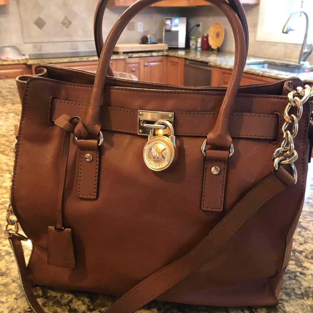 Michael Kors Hamilton Satchel (Saddle)